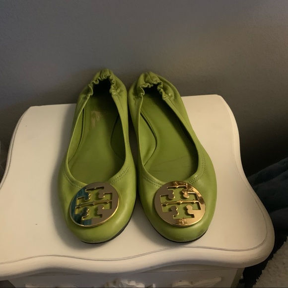 Green Tory Burch reva ballet flats - Picture 1 of 2